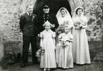 38. ID FL04_008_001 Wedding of Geoffrey Mole and Edith Aston.
L-R Leonard Harvey, Geoffrey Mole, Edith Mole, Josephine Weaver.
27 February 1954 Geoffrey Henry Mole 25 ...
Cat1 Families-->Mole