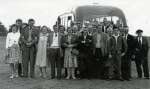 41. ID FL05_041_002 White Hart Coach outing to Yarmouth in the 1950s.
L-R Rita Jepson, Colin Coan, Reg Coan, Mrs Coan, Alfie Mole, Mary Jay, Mrs Alf Mole, Reg Jay, Reg ...
Cat1 Families-->Mole