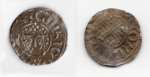 54. ID MMB_011 Henry III Silver Penny found in field at Wellhouse, West Mersea . 
On the left, the face is a crowned king, and the letters RIC are part of Henricus. The ...
Cat1 Museum-->Artefacts and Contents