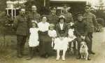 387. ID RG25_137 Army at Port Bower on Yorick Road during WW1. L-R Gert French, Ethel French, Billy French, Alice Hewes, Norah French (née Gant) Bert French. 
Mr & ...
Cat1 Families-->Hewes Cat2 Families-->French Cat3 Families-->French