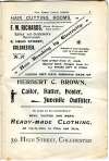 9. ID WMCG_1900_002_041 West Mersea Church Gazette page 7.
F.W. Richards hairdresser
Herbert C. Brown tailor.
Cat1 Books-->Church Gazette