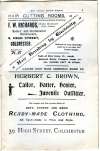 867. ID WMCG_1900_008_041 West Mersea Church Gazette page 7.
F.W. Richards, hairdresser
Herbert C. Brown, tailor
Cat1 Books-->Church Gazette