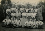 44. ID PBA_002_001 Birch Church of England School. Gilberd House, winner of Winter Sports, April 1946.
Back Row L to R 1. T.B. Millatt, 2. Kathleen Cresswell, 3. Mary ...
Cat1 Birch-->School