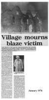 16. ID MST_OPA_415 Village mourns blaze victim. 81-year old cook-housekeeper Mrs Dorothy Slowgrove was killed in a fire which swept 17th century Fingringhoe Hall.
Cat1 Mersea-->Fire Brigade Cat2 People-->Other Cat3 People-->Other Cat4 Disasters and Mishaps-->on Land