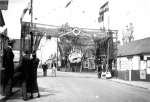 198. ID PUL_OPA_223 1935 Jubilee Arch over High Street by Yorick Road and Arthur Cock, Family Butcher
Cat1 Mersea-->Road Scenes Cat2 Mersea-->Events