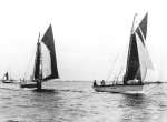 28. ID RG27_099 WMTR smack race. c. 1959. L-R ROSENA under motor, BOADICEA, GRACIE sailed by Daff Hempstead
Cat1 Mersea-->Regatta-->Pictures Cat2 Smacks and Bawleys