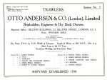  Otto Andersen catalogue Section No. 3 Trawlers. Title page.  BOXD1_002_018