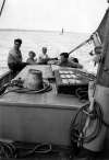 16. ID ATK_011 Mersea regatta 1957. 
L-R David Stollery, Peter Pullen, Bill Baker, Arthur Bruce on the smack MARY of Colchester.
Cat1 Smacks and Bawleys Cat2 Mersea-->Regatta-->Pictures