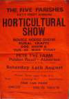  The Five Parishes fifty first annual
 Horticultural Show
 Novice Horse Show, Rural Crafts, Dog show and Tug of War Event
 to be held Pete Tye Farm, Peldon Road - Abberton
 By kind permission of Mr & Mrs E.R. Coan)
 Saturday 14th August [ 1982 ? ]
 Flower tents open 1.30 pm. Teas, licensed bar, Side Shows, Free car park.
 Admission Adults 50p. Children 10p.
 Schedules & Entry Form from the Secretary Mrs K. Bint, Strood House, Peldon.  PH01_COA_001
