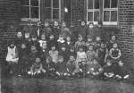 107. ID LEF_OPA_001 West Mersea School. 3rd row, 7th from left is Frank Lee.
Frank Lee moved from East to West Mersea about 1923.
Cat1 People-->School Cat2 Mersea-->Schools-->Pictures