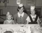 1470. ID GA01_014_001 1953 Coronation Party in Church Hall.
L-R 1. Kay Quigley, 2. Joy Quigley, 3. Angela Gant
Cat1 Families-->Other Cat2 Mersea-->Events