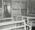 48. ID PBH_009 Layer Breton Quaker Meeting House. Interior, showing the panelling and bench seating.
From  ...
Cat1 Places-->Layer Breton