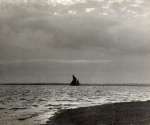  River Colne down to the Sea by Douglas Went. Photograph 49.
 Sailing barge underway.  DW18_085