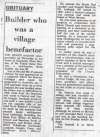 120. ID PBF21_001_001 Obituary. Builder who was a village benefactor.
The death occurred unexpectedly on Thursday [26 July 1973] at his home at Shameen, West Mersea, of Frank Oscar ...
Cat1 Birch-->People