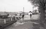 27. ID BJ58_004_003 High tide on Coast Road, West Mersea - date not known. Ted Woolf in the road [JP].
Cat1 Mersea-->Coast Road