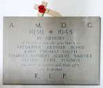 15. ID SAL_WW2_001 1939 - 1945 World War 2 Memorial on north wall of the Chancel of Salcott Church
  A.M.D.G. [Ad Majorem Dei Gloriam]
1939 + 1945
In Memory of ...
Cat1 Places-->Salcott & Virley Cat2 War-->World War 2