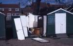 88. ID LH3_029 1987 Hurricane. Beach Huts.
Cat1 Disasters and Mishaps-->on Land Cat2 Mersea-->Buildings Cat3 Mersea-->Buildings