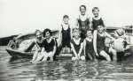165. ID RG050288 A group of 'Laneys' swimming. The girl on the left is Joyce Stoker, later to become Mrs Harry Keene, mother of Wendy, Barry and Jill. Next to her is Stella ...
Cat1 Families-->Stoker / Brown Cat2 Mersea-->Old City & the Hard Cat3 Mersea-->Old City & the Hard