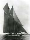  British large racing schooner MARGHERITA. 1913. Designed and built by Camper and Nicholson. 162ft length overall, 100ft w.l. Captain Alfred Embling of Gosport with a crew largely from the Solent area. 14,000 sq.ft. A very fast and successful racer in the 'A' Class - the largest yachts.
 She was also owned by Sir William Reardon Smith, and skippered by Capt. Jack Howe. The crew mainly comprised young ship's apprentices from Sir William's ships. 
 Photograph used in The Big Class Racing Yachts page 103.  BOXB2_400_057